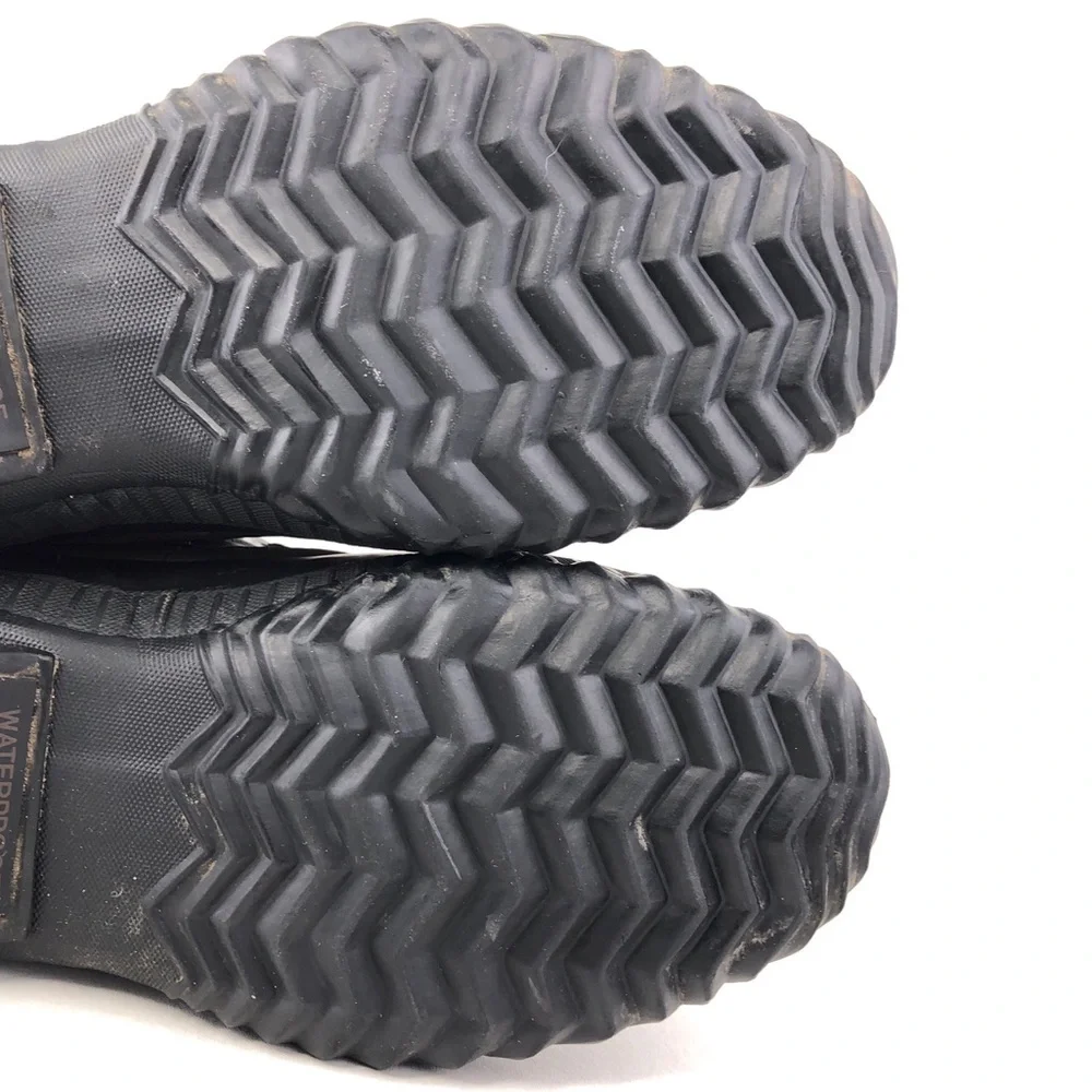 Sorel Cheyanne Lace Black Leather Winter Boots 8